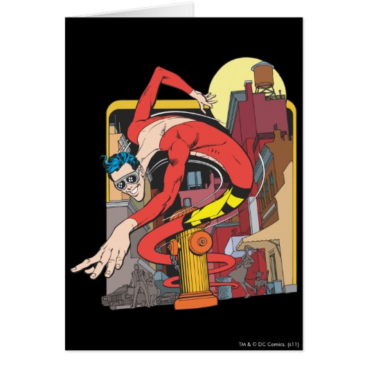 Plastic Man Shape-Shifts in the City Cards (Front)