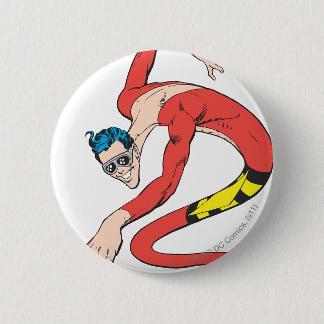Plastic Man Shape-Shifts Pinback Button (Front)