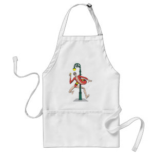 Plastic Man Wraps Streetlamp Adult Apron