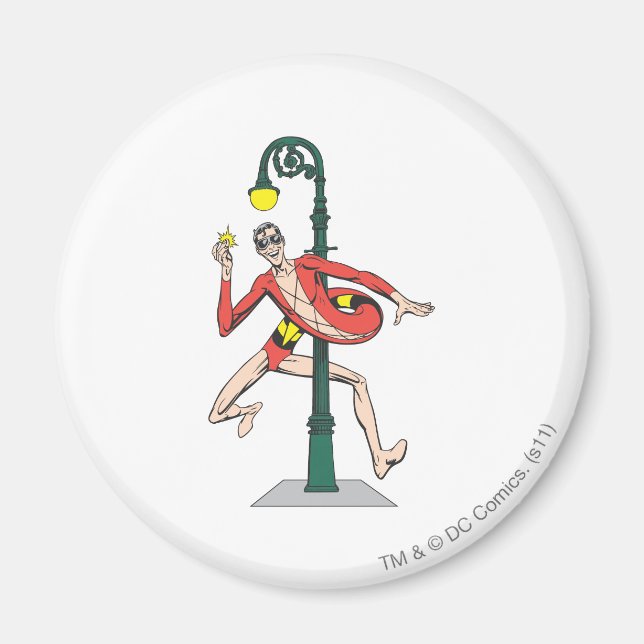 Plastic Man Wraps Streetlamp Magnet (Front)