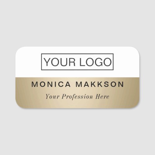 Plastic Name Tag Magnetic or Pin Custom Logo