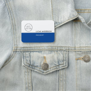 Plastic Name Tag Magnetic or Pin Custom Logo