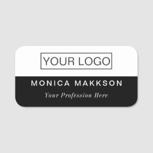 Plastic Name Tag Magnetic or Pin Custom Logo