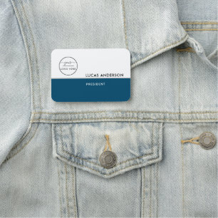 Plastic Name Tag Magnetic or Pin Custom Logo