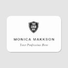 Plastic Name Tag Magnetic or Pin Custom Logo