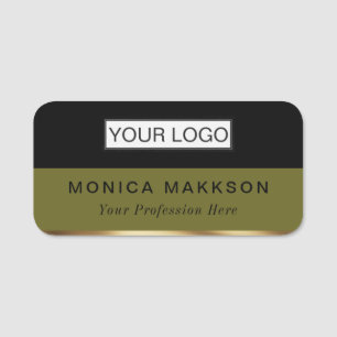 Plastic Name Tag Magnetic or Pin Custom Logo
