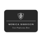 Plastic Name Tag Magnetic or Pin Custom Logo