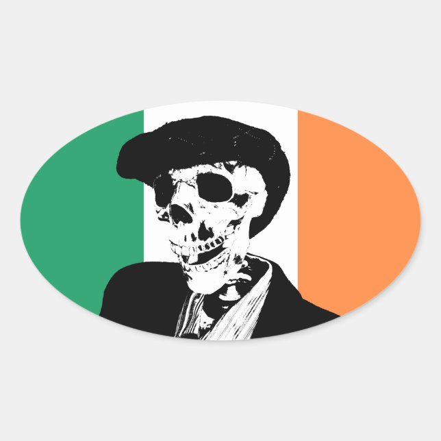 Plastic Paddy Pogue Small Window Oval Sticker (Front)