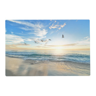 Plastic Placemat-Beach Sunset Placemat