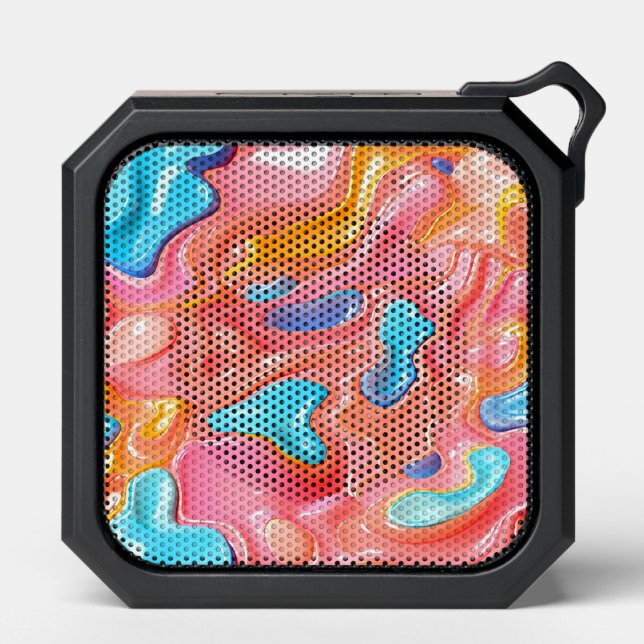 Plastic Psychedelic Fluid Shapes Bluetooth Speaker (Front)