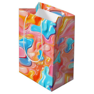 Plastic Psychedelic Fluid Shapes Medium Gift Bag