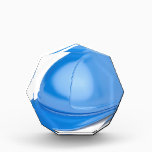 Plastic safety helmet award<br><div class="desc">Blue plastic safety helmet</div>