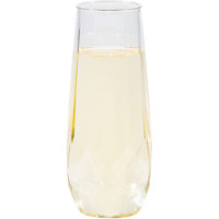 Plastic Stemless Champagne Flutes, 9 oz.