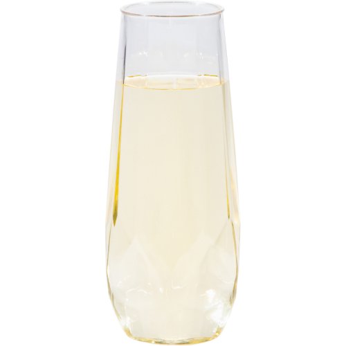 Plastic Stemless Champagne Flutes 9 oz
