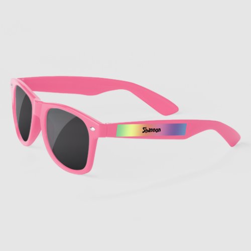 Plastic Sunglasses _ Rainbow Hues and 