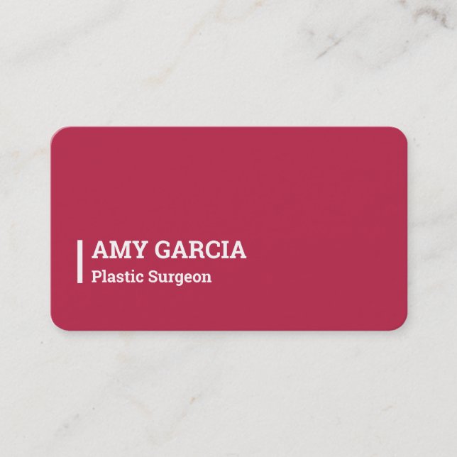 Plastic Surgeon Business Card (Front)