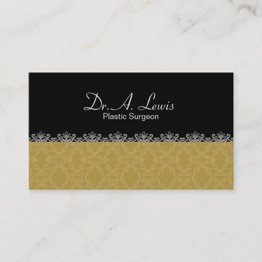Customizable Plastic Surgeon Business Card - Lace