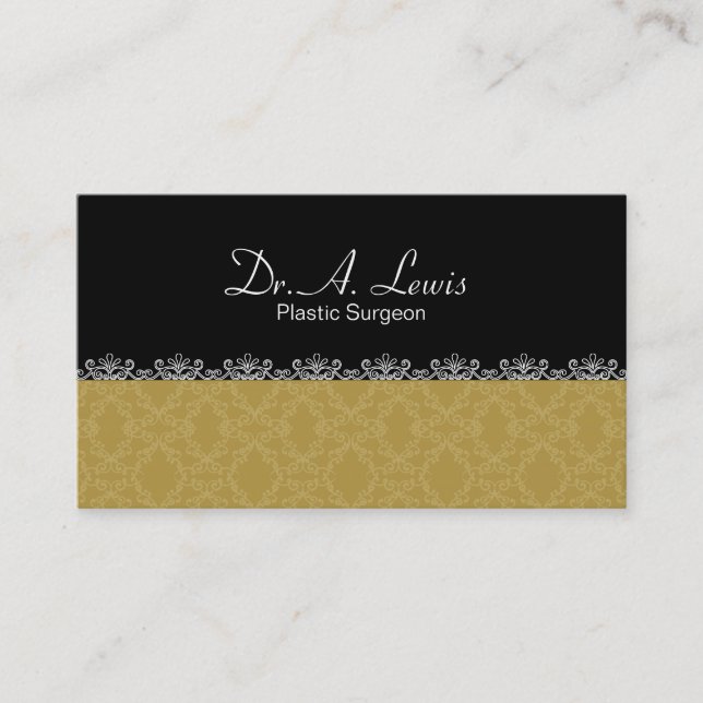 Plastic Surgeon Business Card - Lace (Front)