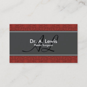 Plastic Surgeon Business Card - Monogram
