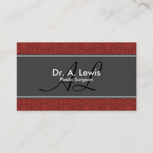 Plastic Surgeon Business Card - Monogram