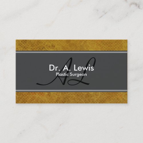 Plastic Surgeon Business Card - Monogram