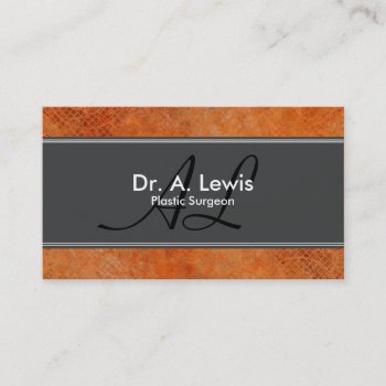 Plastic Surgeon Business Card - Monogram by OLPamPam at Zazzle