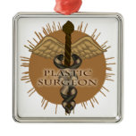 Plastic Surgeon Caduceus Square Ornament