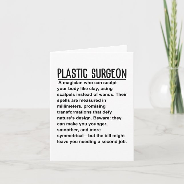 Plastic Surgeon Card (Front)