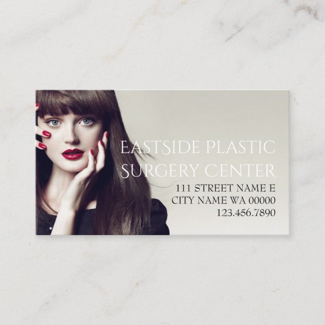 Plastic Surgeon Cosmetic Medical Spa Business Card (Front)