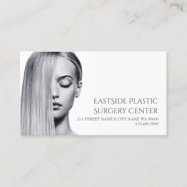 Plastic Surgeon Cosmetic Medical Spa Business Card (Front)