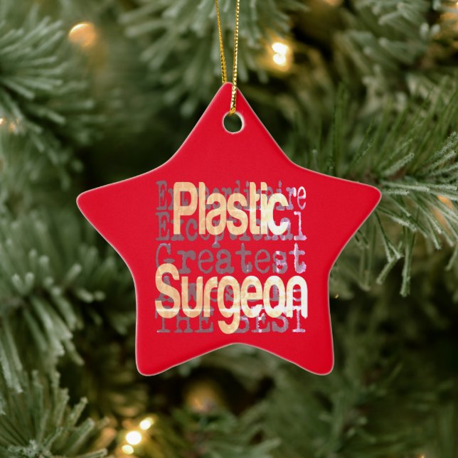 Plastic Surgeon Extraordinaire Ceramic Ornament (Tree)