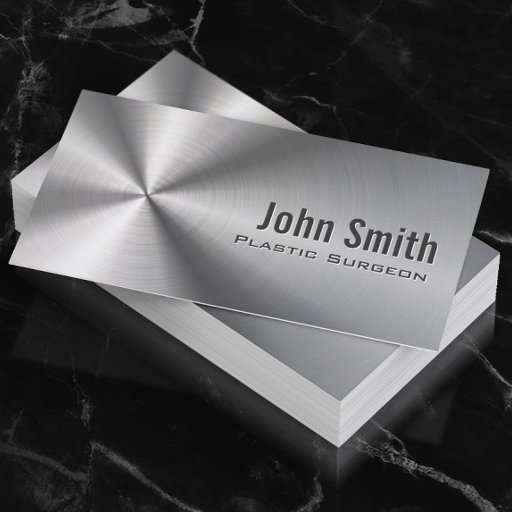 Customizable Stainless Steel Plastic Surgeon Business Card