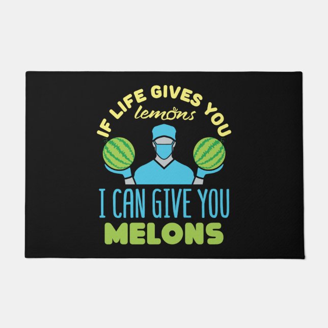 Plastic Surgeon Funny If Life Gives You Melons Doormat (Front)