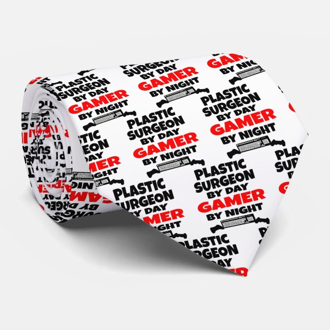 Plastic Surgeon Gamer Neck Tie (Rolled)