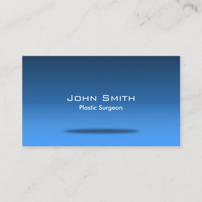 Plastic Surgeon Professional Blue Business Card (Front)