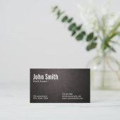 Plastic Surgeon Professional Dark Leather Business Card (Standing Front)