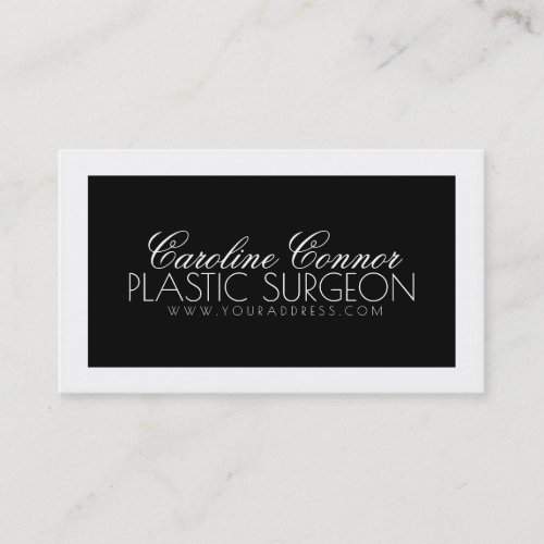 Plastic Surgery Black  White Bold Card