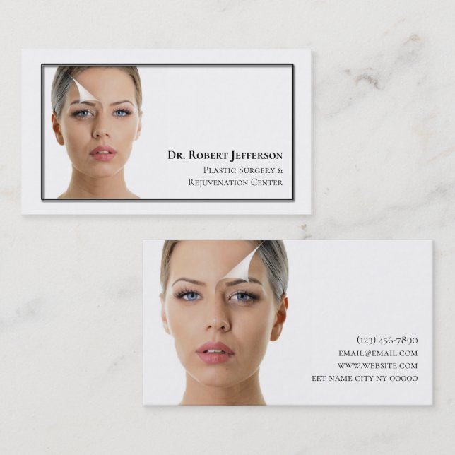 Plastic Surgery & Rejuvenation Center Business Card (Front/Back)