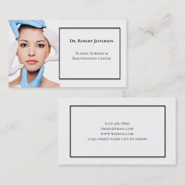 Plastic Surgery & Rejuvenation Center Business Card (Front/Back)