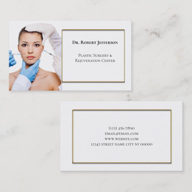 Plastic Surgery & Rejuvenation Center Business Card (Front/Back)