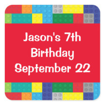 Plastic Toy Bricks Boy's Birthday Party Favor