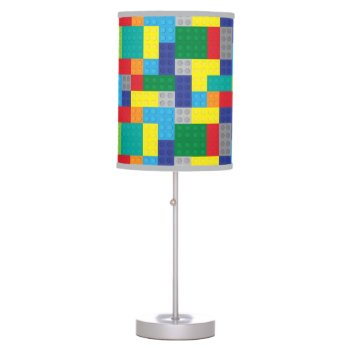 Plastic Toy Bricks Building Blocks Table Lamp by DaisyPrint at Zazzle