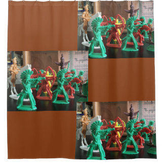 Plastic Toys Shower Curtain Indians