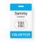 Plastic Volunteer Name Badge with Clip Custom Logo