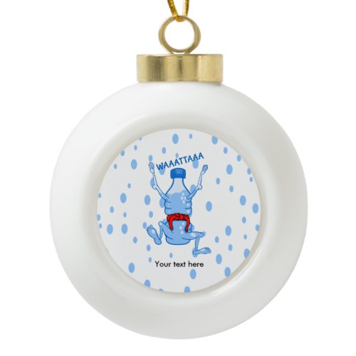 Plastic Water Bottle Martial Arts Ceramic Ball Christmas Ornament