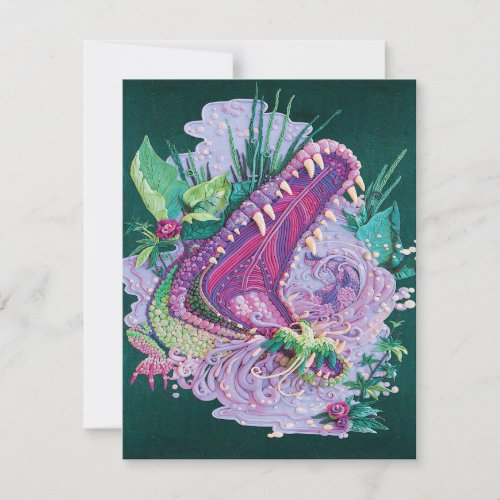 Plasticine Art Alligator Lover Gift Vintage Gift Invitation