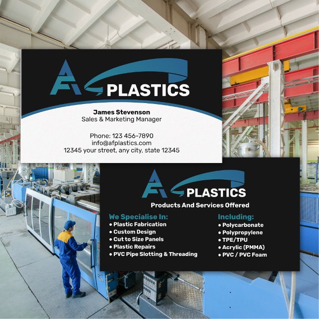 Plastics Molding Company Business Card (Creator Uploaded)