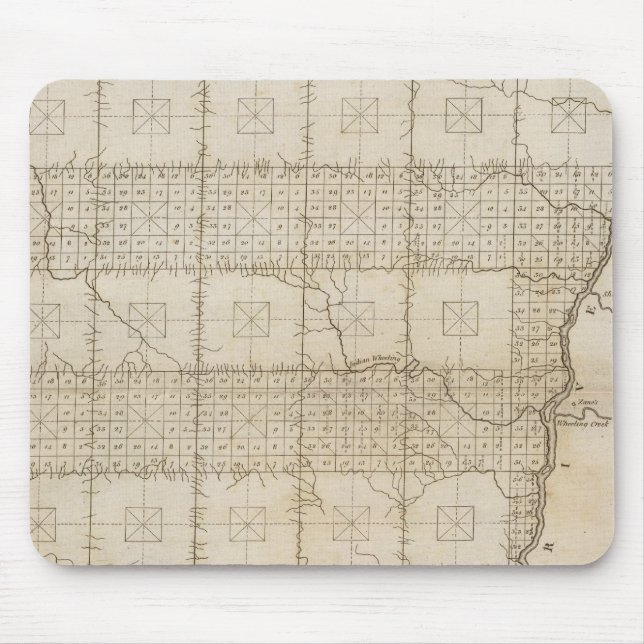 Plat of The Seven Ranges of Townships Mouse Pad (Front)
