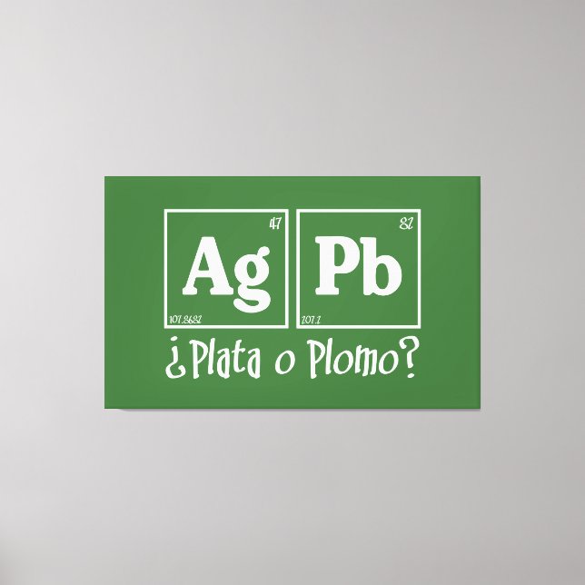 Plata o plomo canvas print (Front)
