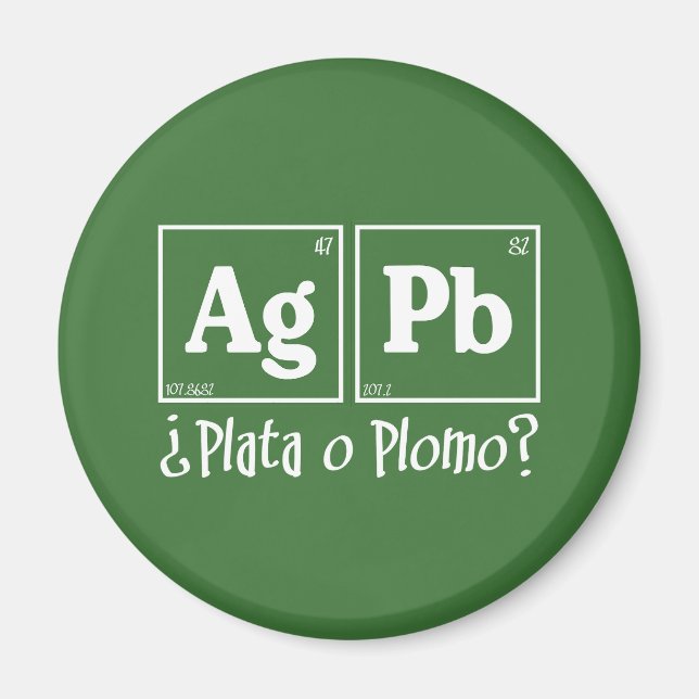 Plata o plomo magnet (Front)